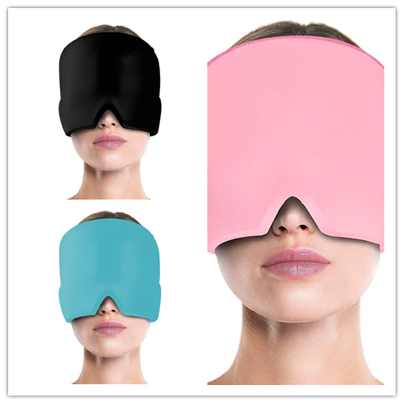 Migraine Relief Hat Mask - Cold Compress Hood WEM Support (www.WEM.support)