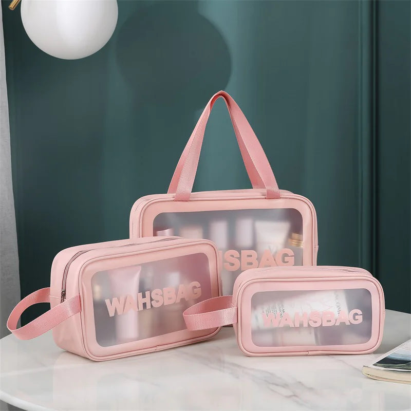 Transparent Makeup and Wash Bag Set WEM Support (www.WEM.support)