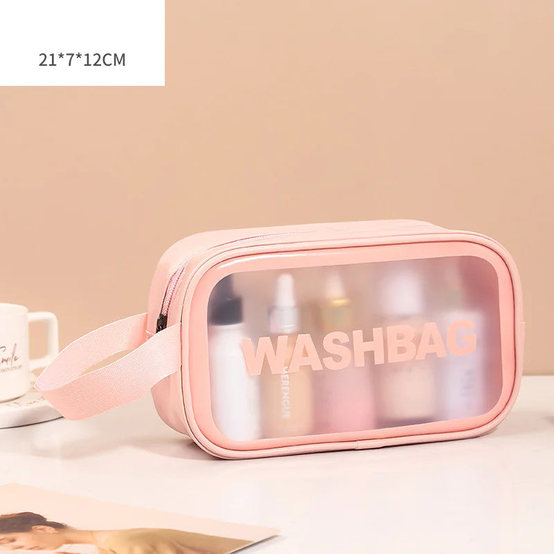 Transparent Makeup and Wash Bag Set WEM Support (www.WEM.support)