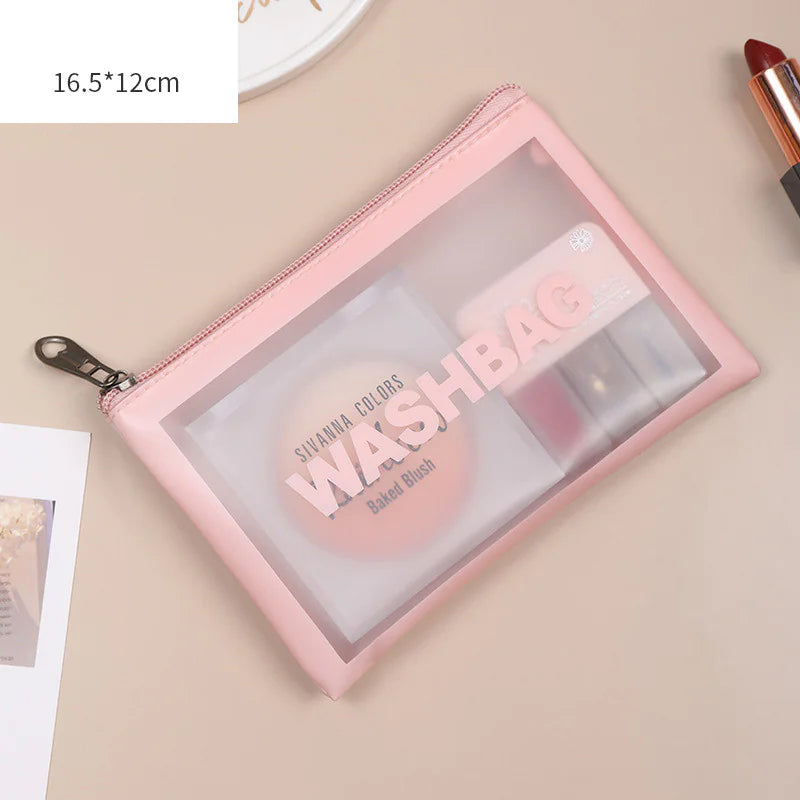 Transparent Makeup and Wash Bag Set WEM Support (www.WEM.support)