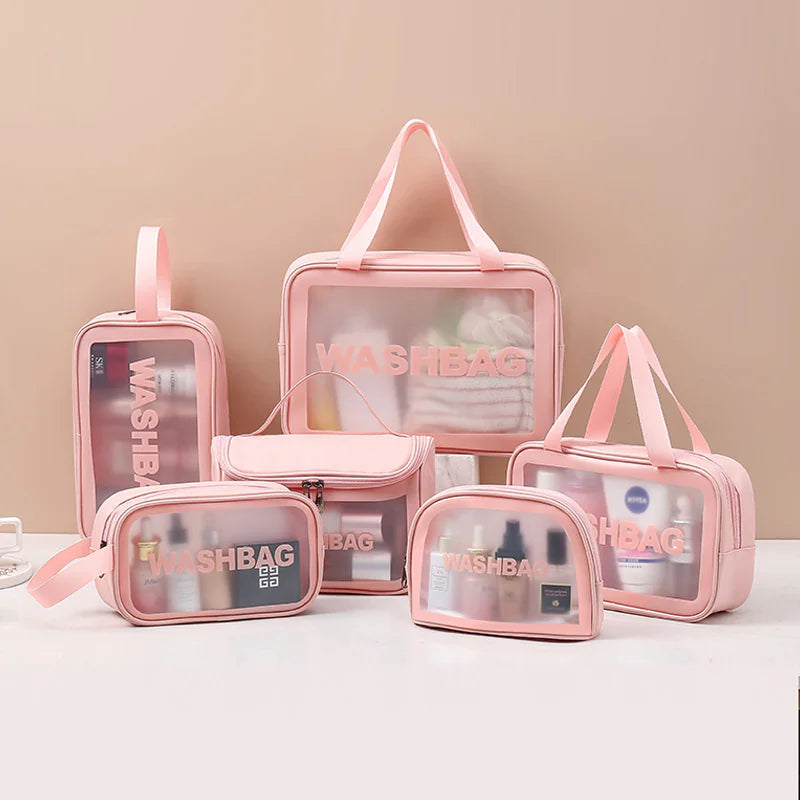 Transparent Makeup and Wash Bag Set WEM Support (www.WEM.support)