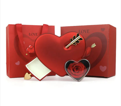 Arrow Through Heart Rose Gift Box WEM Support (www.WEM.support)