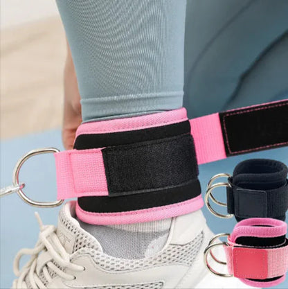 D-Ring Power Ankle Strap - Hip Stretch & Strength Trainer WEM Support (www.WEM.support)