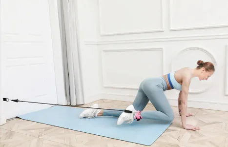 D-Ring Power Ankle Strap - Hip Stretch & Strength Trainer WEM Support (www.WEM.support)