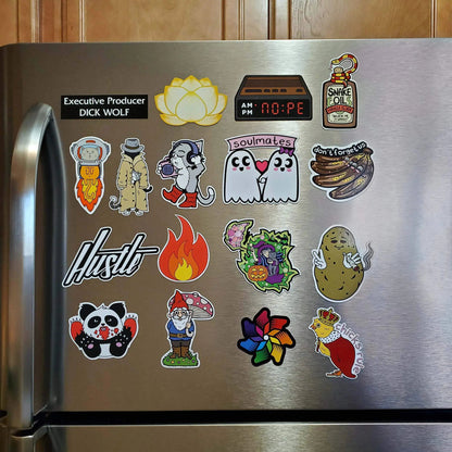 Gone Fishing Bear Magnet WEM Support (www.WEM.support)