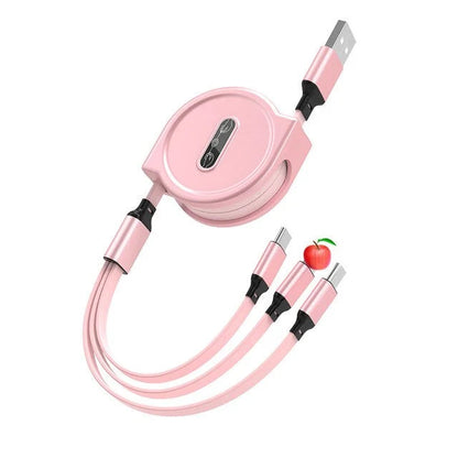 3 in 1 Retractable USB Cable WEM Support (www.WEM.support)