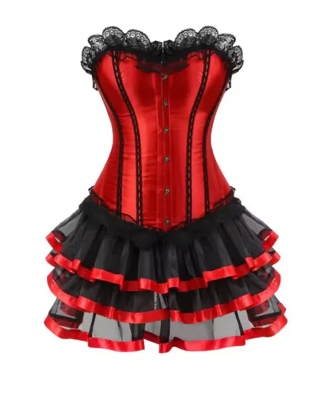 Elegant Red Court Gown WEM Support (www.WEM.support)