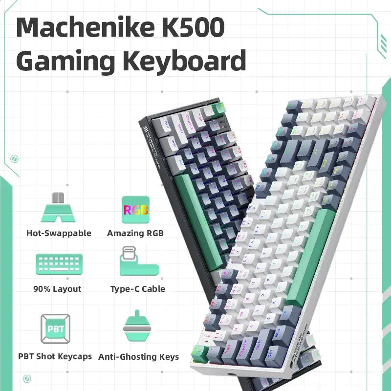 Machenike-K500 Mechanical Wired Keyboard WEM Support (www.WEM.support)