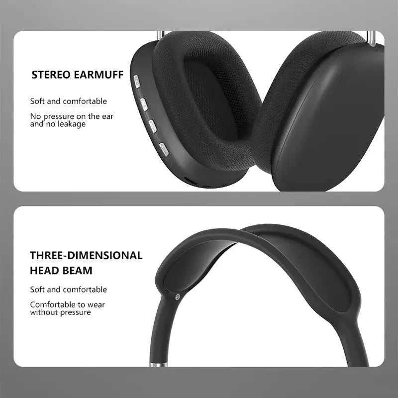 Wireless Bluetooth Headphones Noise Cancelling With Microphone WEM Support (www.WEM.support)