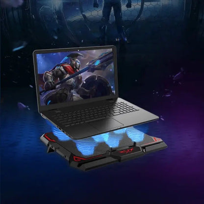 Six Fan LED Laptop Cooling Pad WEM Support (www.WEM.support)