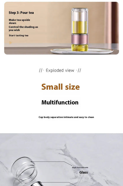 Double-Layer Glass Tea Cup WEM Support (www.WEM.support)