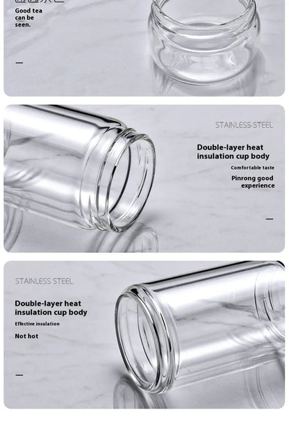 Double-Layer Glass Tea Cup WEM Support (www.WEM.support)