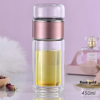 Double-Layer Glass Tea Cup WEM Support (www.WEM.support)