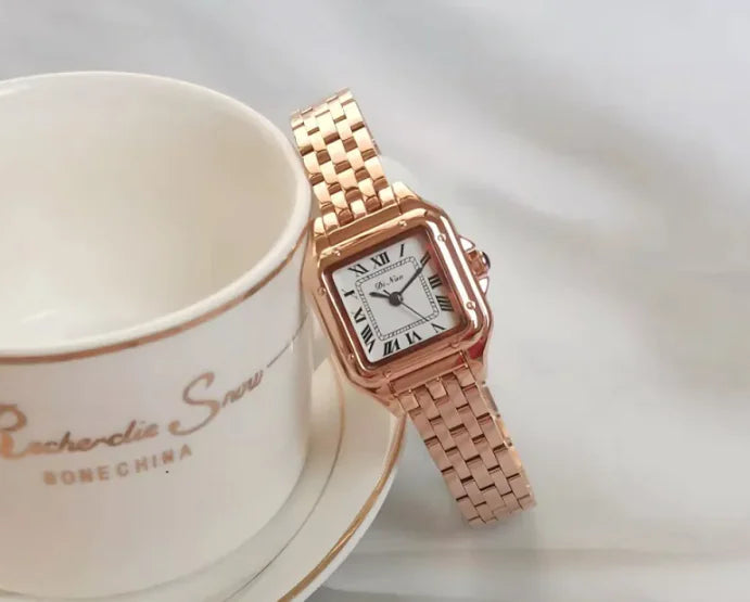 Fashion Square Simple Steel Band Quartz Watch WEM Support (www.WEM.support)