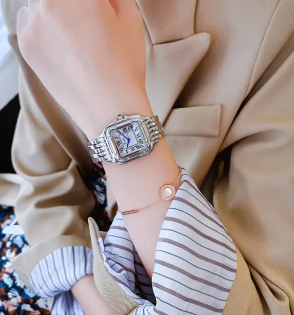 Fashion Square Simple Steel Band Quartz Watch WEM Support (www.WEM.support)