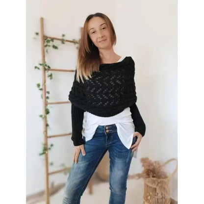 Knitted Double Sleeve Shawl WEM Support (www.WEM.support)