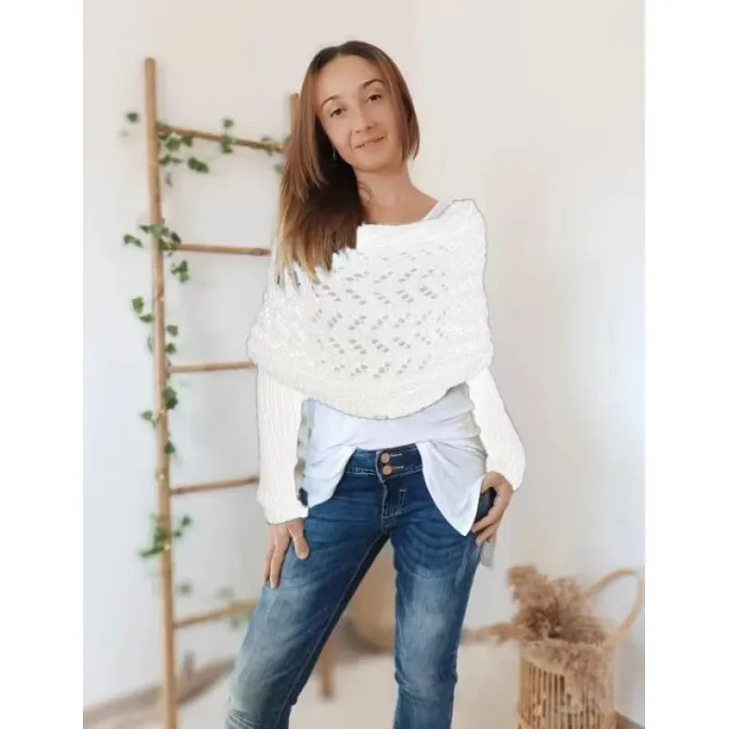 Knitted Double Sleeve Shawl WEM Support (www.WEM.support)