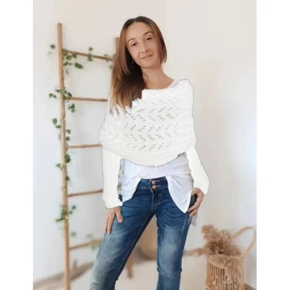 Knitted Double Sleeve Shawl WEM Support (www.WEM.support)