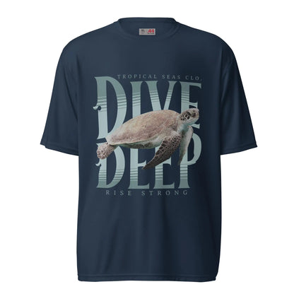 Dive Deep Sea Turtle Performance T-shirt WEM Support (www.WEM.support)