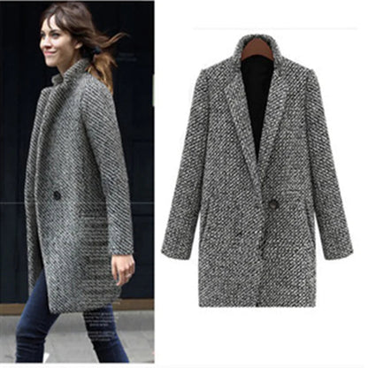 European Houndstooth Wool Coat WEM Support (www.WEM.support)