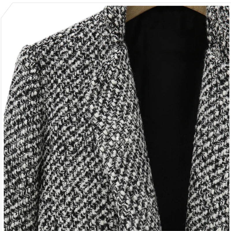 European Houndstooth Wool Coat WEM Support (www.WEM.support)