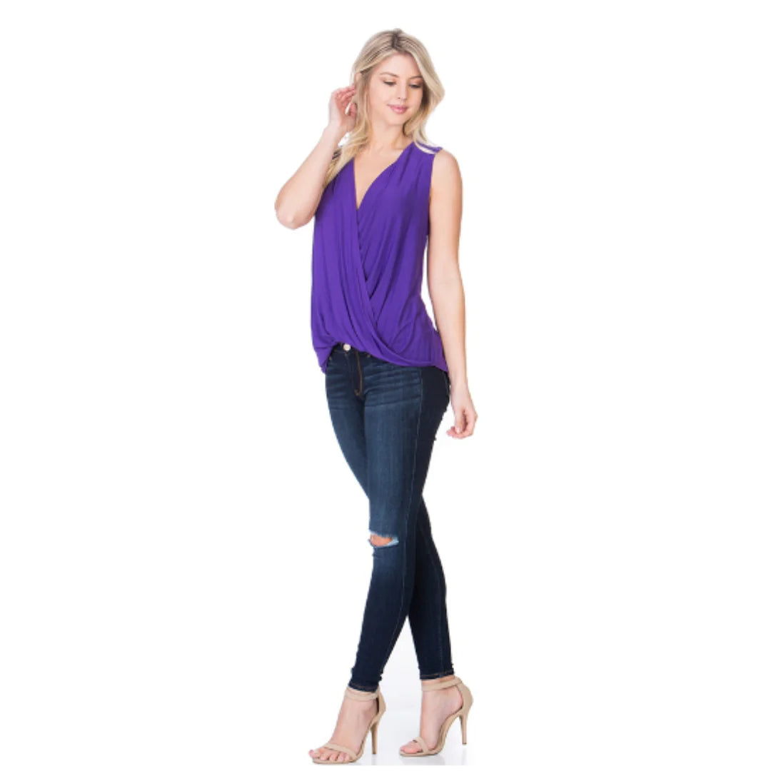 Sleeveless Loose Top -Purple WEM Support (www.WEM.support)