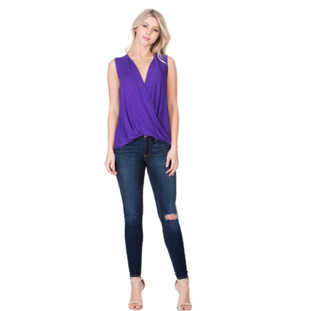 Sleeveless Loose Top -Purple WEM Support (www.WEM.support)