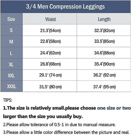 Men's Basketball Sports Tight Pants 3/4 Compression Workout Leggings Knee Pads WEM Support (www.WEM.support)