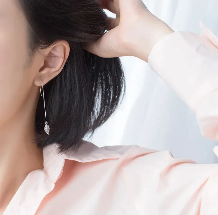 Leafy Grace Drop Earrings WEM Support (www.WEM.support)