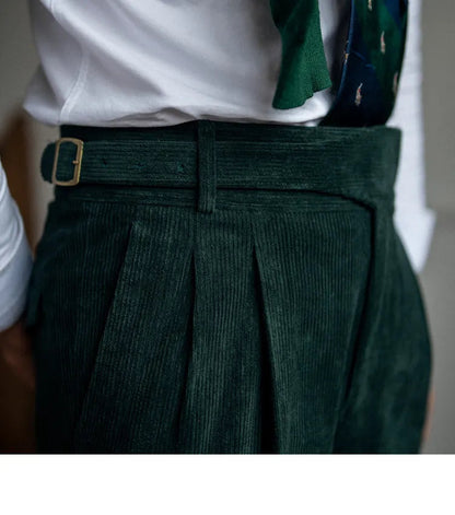 Corduroy Straight High Waist Casual Pants Men WEM Support (www.WEM.support)