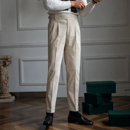 Corduroy Straight High Waist Casual Pants Men WEM Support (www.WEM.support)