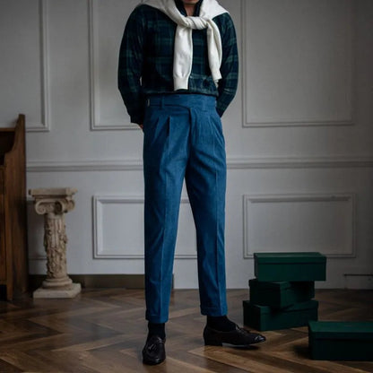 Corduroy Straight High Waist Casual Pants Men WEM Support (www.WEM.support)