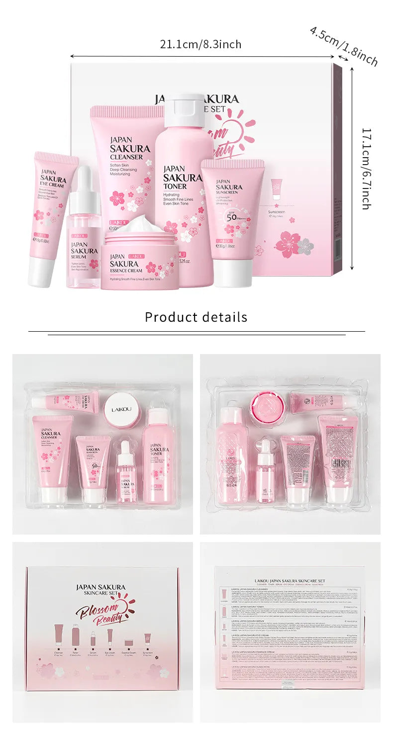 Japan Sakura Skin Care Set WEM Support (www.WEM.support)