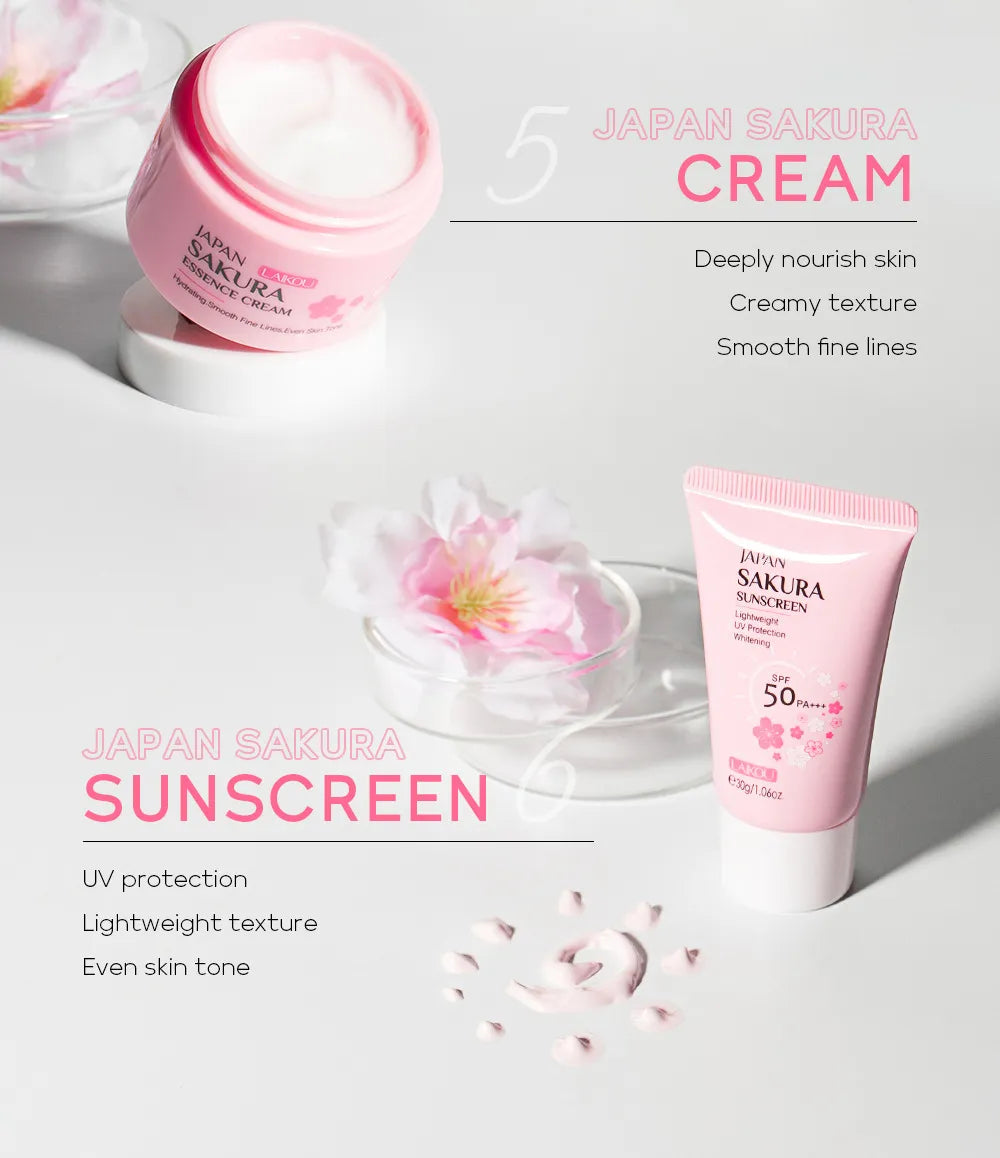 Japan Sakura Skin Care Set WEM Support (www.WEM.support)