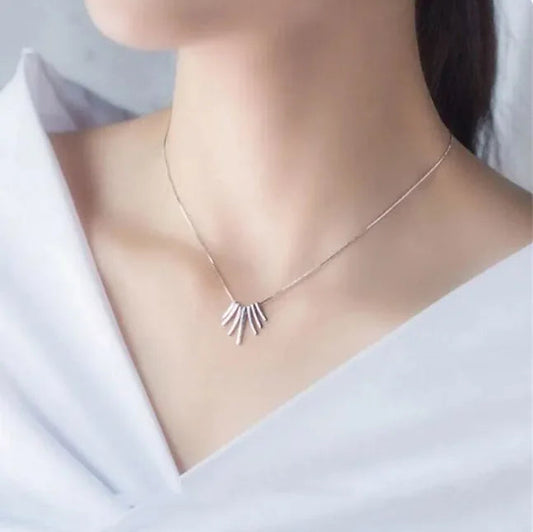 Minimalist S925 Sterling Silver Multi-Bar Pendant Necklace WEM Support (www.WEM.support)
