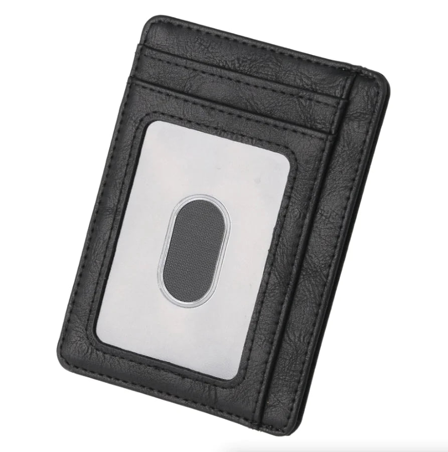 Mens Leather Slim Wallet Credit Card Holder RFID Blocking Pocket ID Money PU USA WEM Support (www.WEM.support)