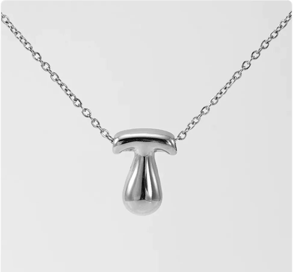 Women's Glossy Bubble Letter Pendant Necklace WEM Support (www.WEM.support)
