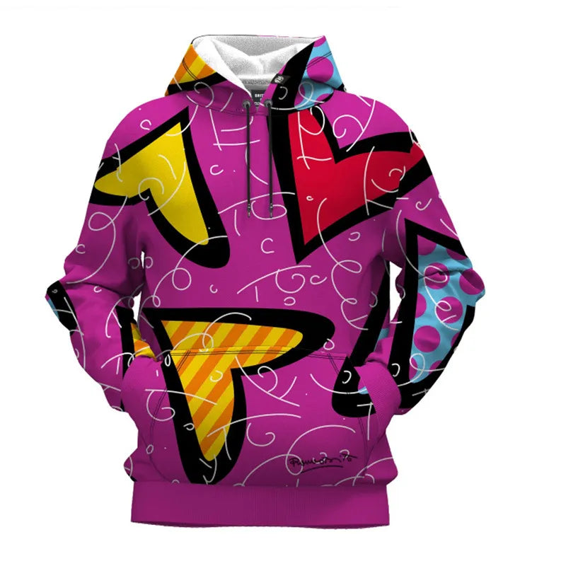 New Loose Large Size Cross-Border Wholesale Digital Printing Hooded Jacket WEM Support (www.WEM.support)