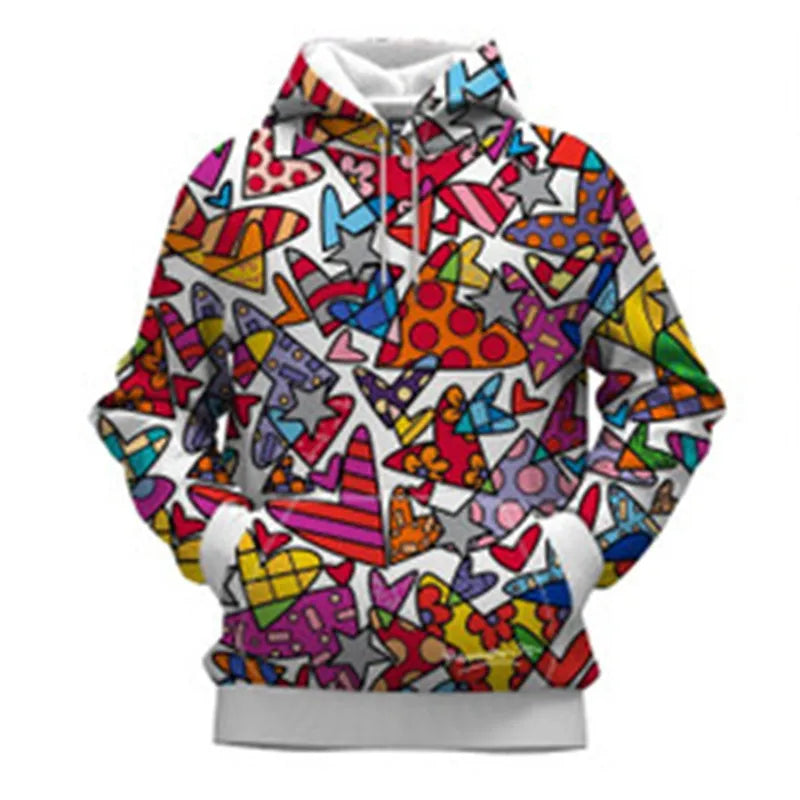 New Loose Large Size Cross-Border Wholesale Digital Printing Hooded Jacket WEM Support (www.WEM.support)