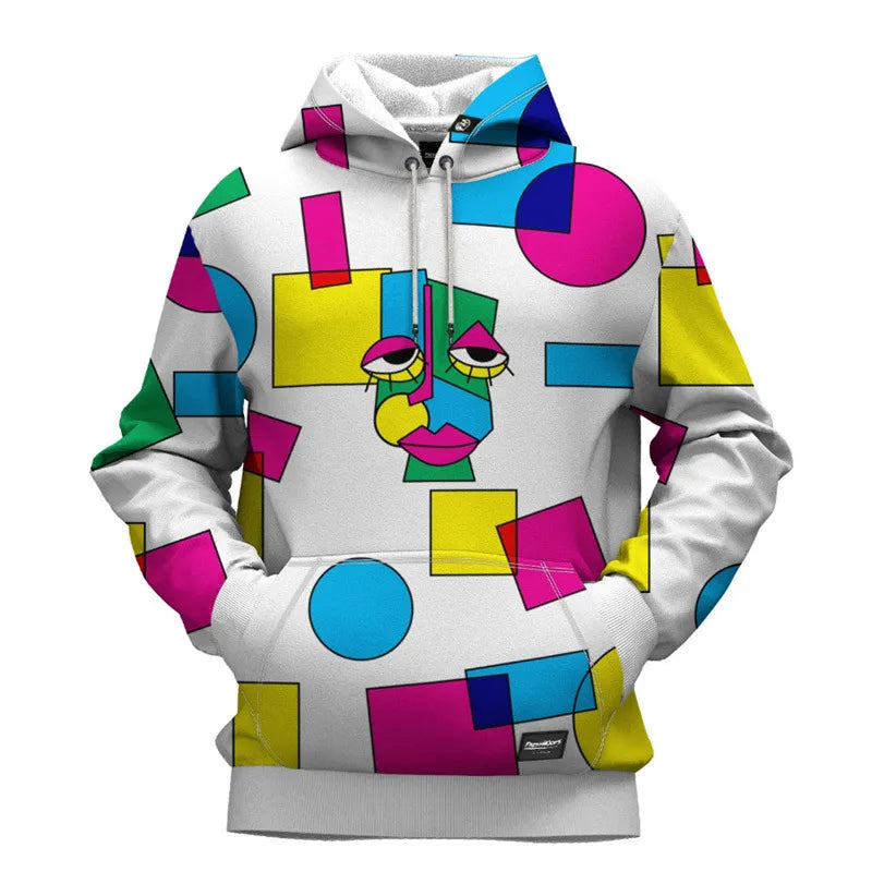 New Loose Large Size Cross-Border Wholesale Digital Printing Hooded Jacket WEM Support (www.WEM.support)