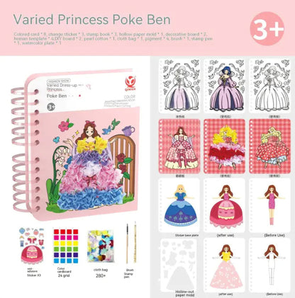 DIY Hand-painted Girl Stickers WEM Support (www.WEM.support)