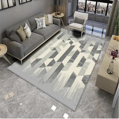 Geometric Striped Crystal Velvet Living Room Carpet WEM Support (www.WEM.support)