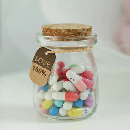 Love Letter Capsules in Glass Bottle WEM Support (www.WEM.support)