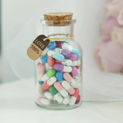 Love Letter Capsules in Glass Bottle WEM Support (www.WEM.support)
