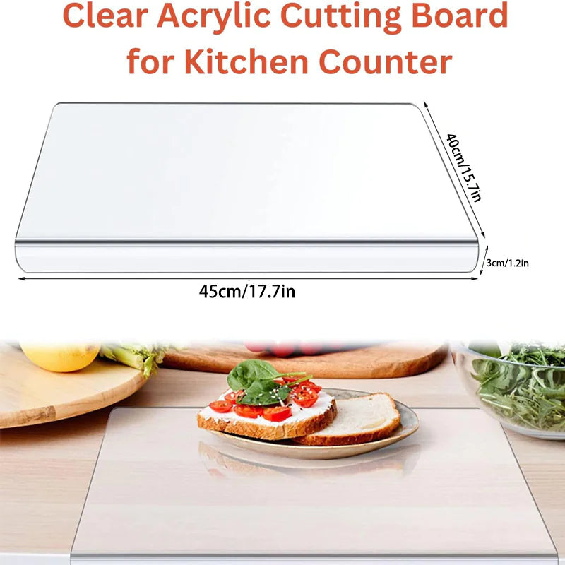 Non-Slip Acrylic Kitchen Chopping Board WEM Support (www.WEM.support)