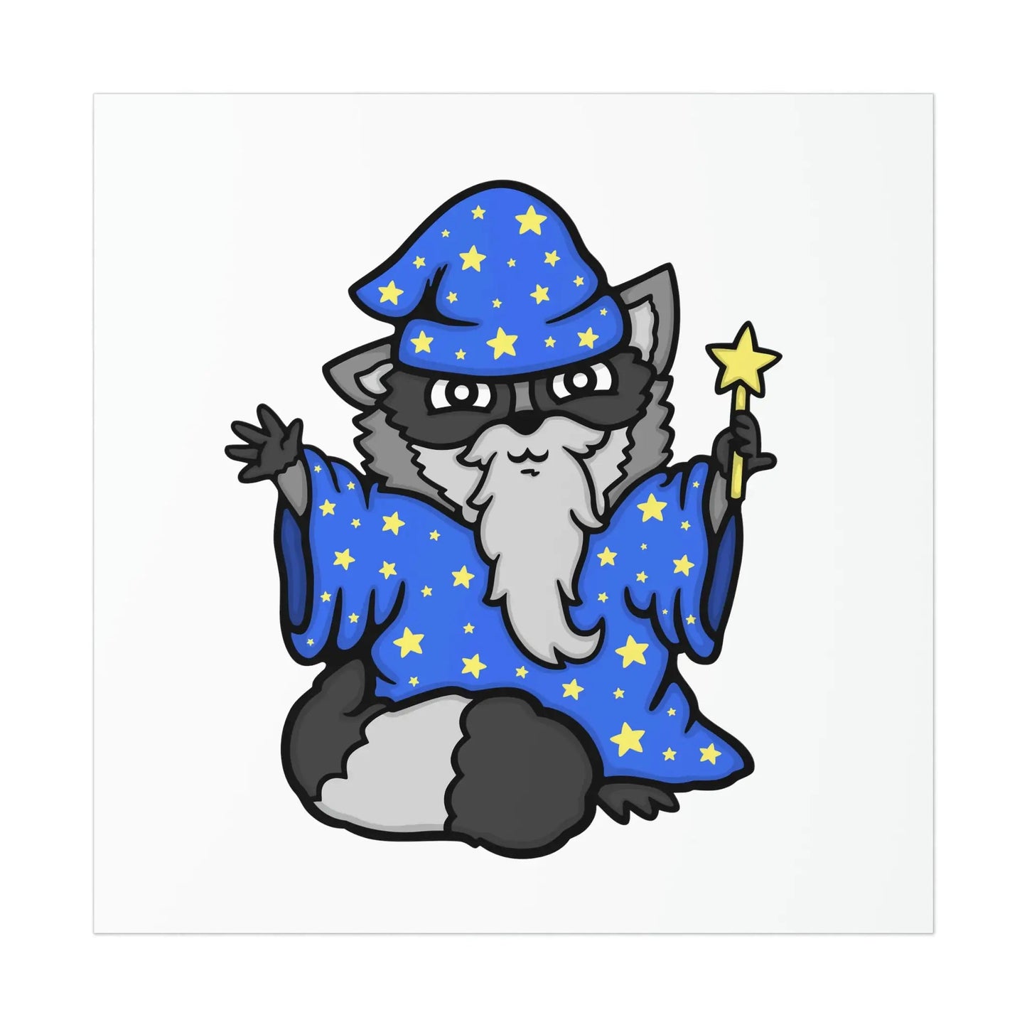 Wizard Raccoon Print WEM Support (www.WEM.support)
