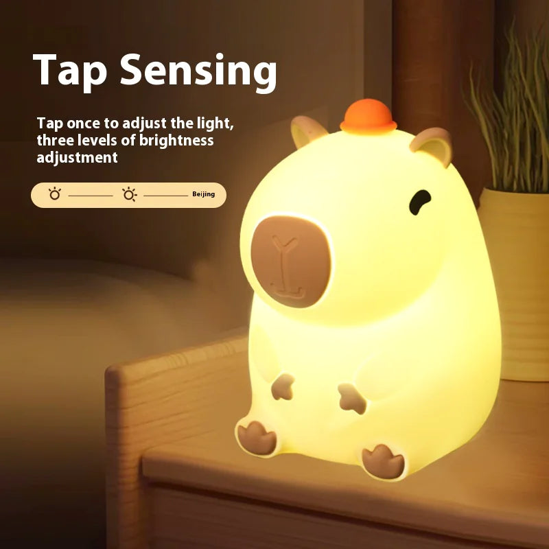 Silicone Capybara Night Lamp WEM Support (www.WEM.support)