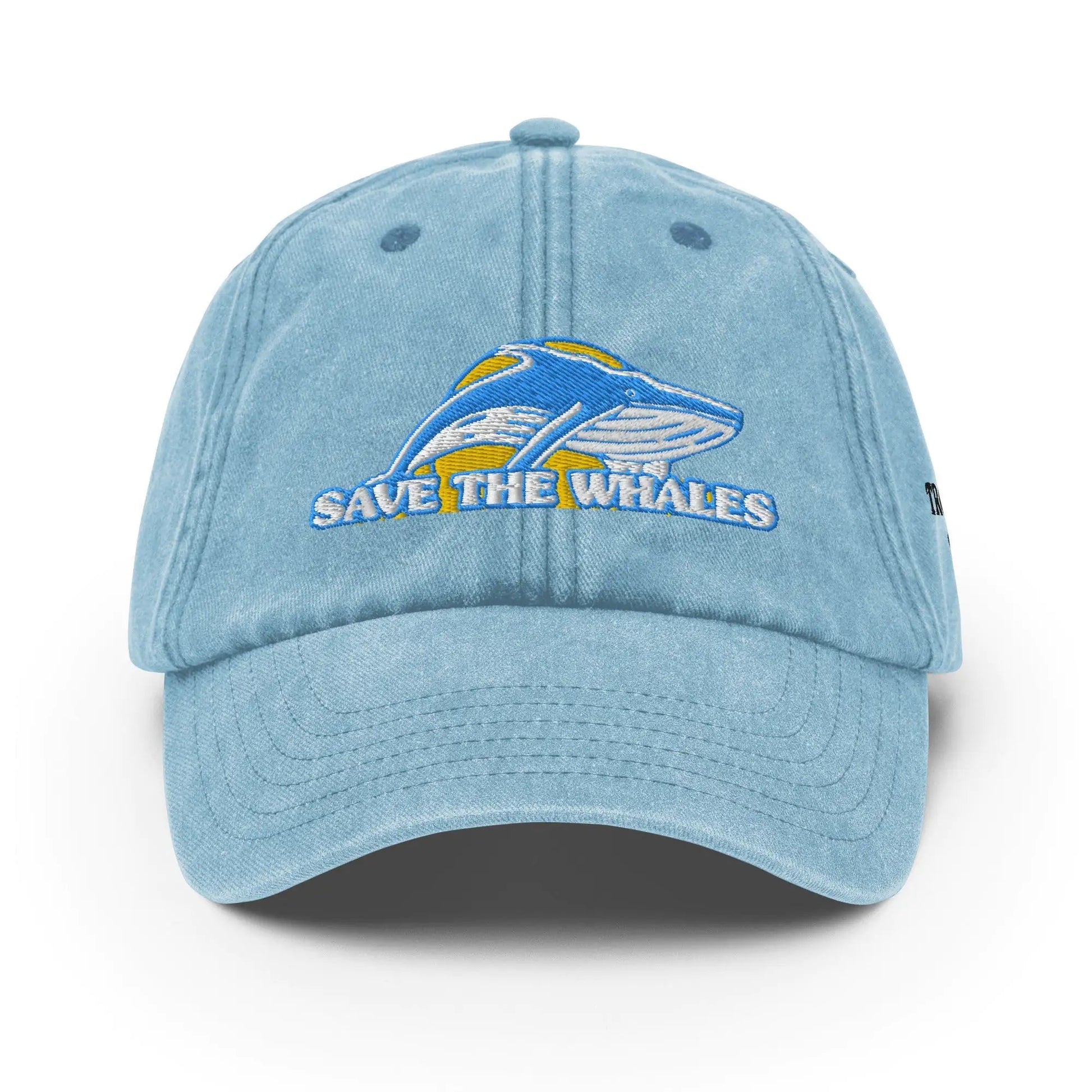 Vintage Save the Whales Hat WEM Support (www.WEM.support)
