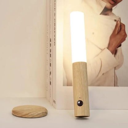 Rechargeable Wooden LED Night Light for Home WEM Support (www.WEM.support)