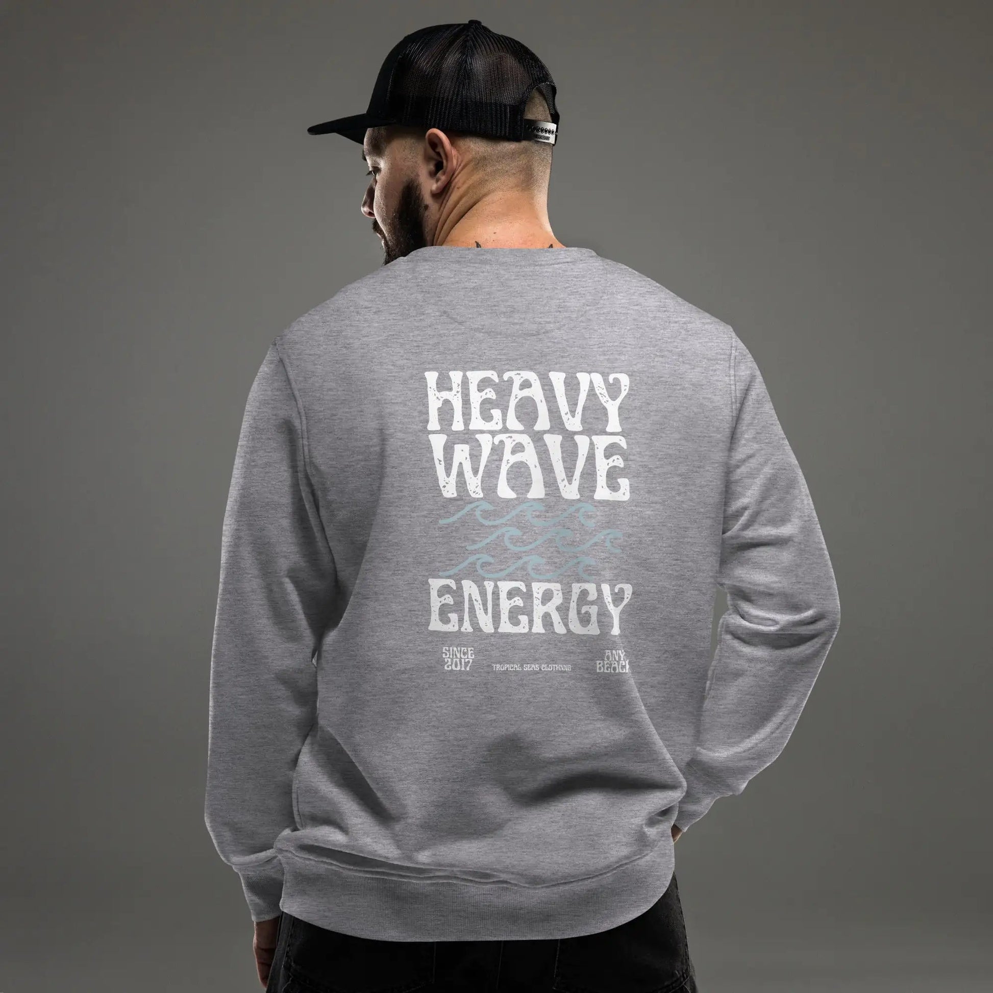 Men's Heavy Wave Energy Organic Sweatshirt WEM Support (www.WEM.support)
